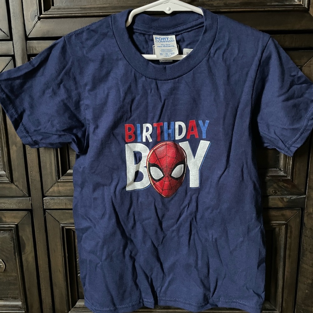 Birthday Boy Spidey tshirt